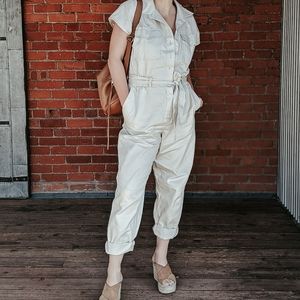 H&M Beige Utility Jumpsuit S NWT